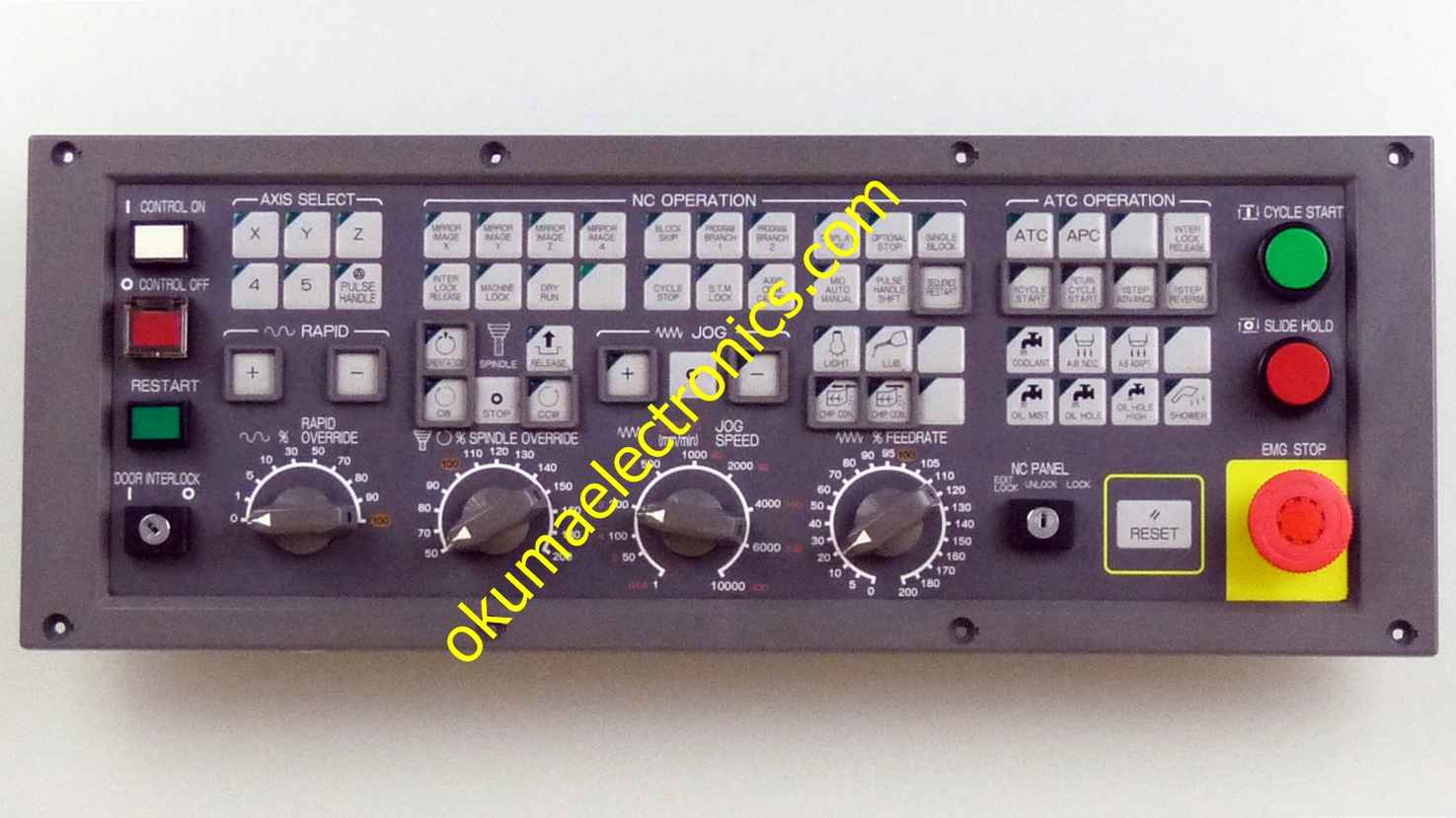 Okuma E0105-566-056-3 Machine Operator Panel w/o N223-4005 Board